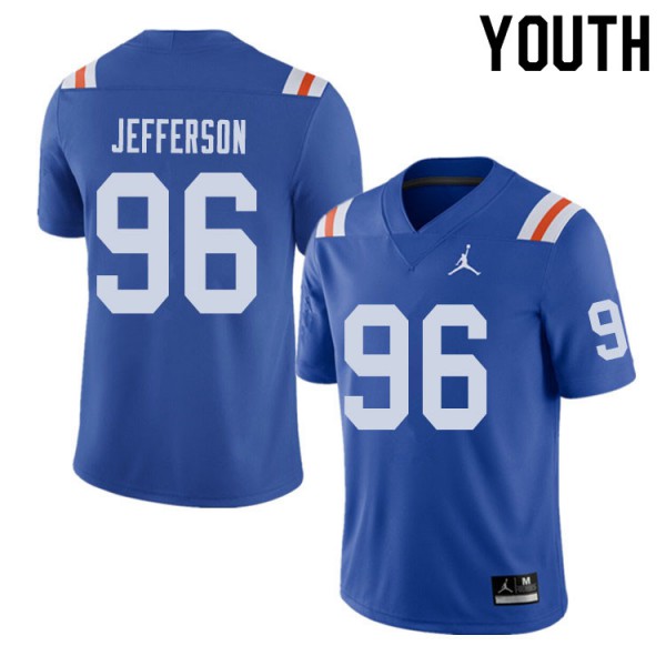 Jordan Brand Youth #96 Cece Jefferson Florida Gators Throwback Alternate College Football Jerseys